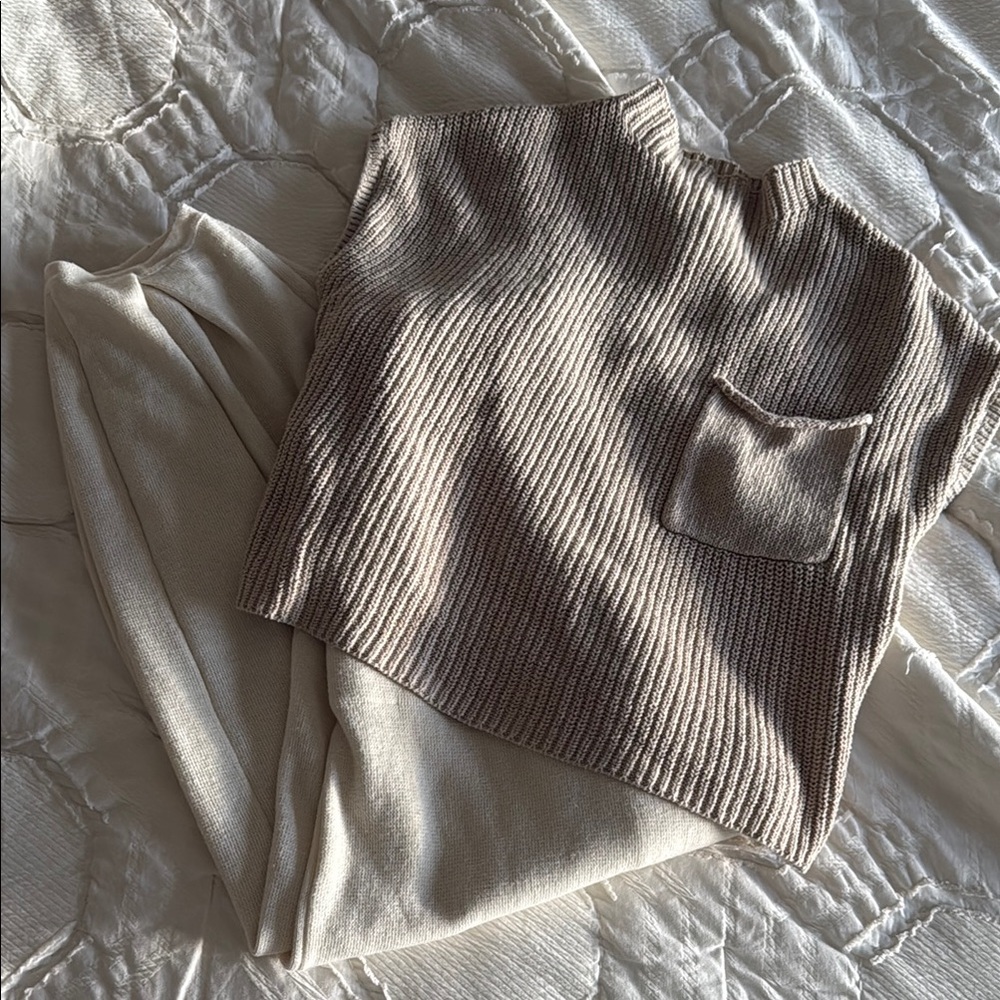Free People Freya Sweater Set - Beige